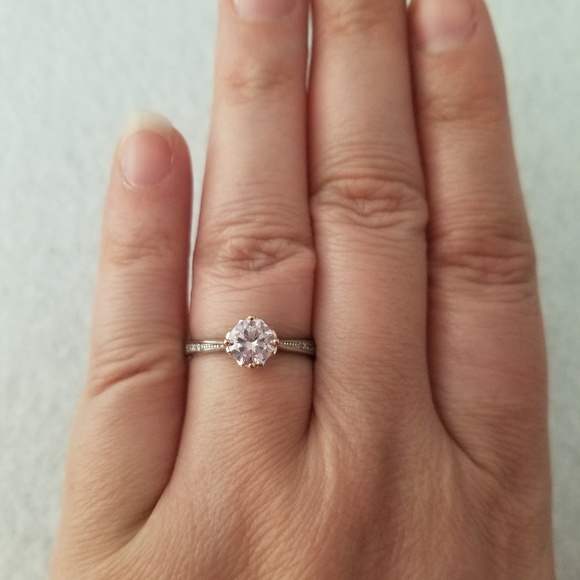 Sterling 1ct Pink Solitaire - Picture 8 of 8